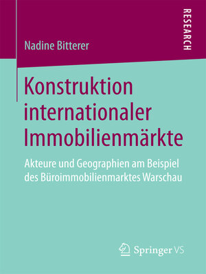 cover image of Konstruktion internationaler Immobilienmärkte
